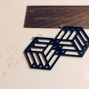 DOVAJEAN Jewelry earrings  Black Art  Deco